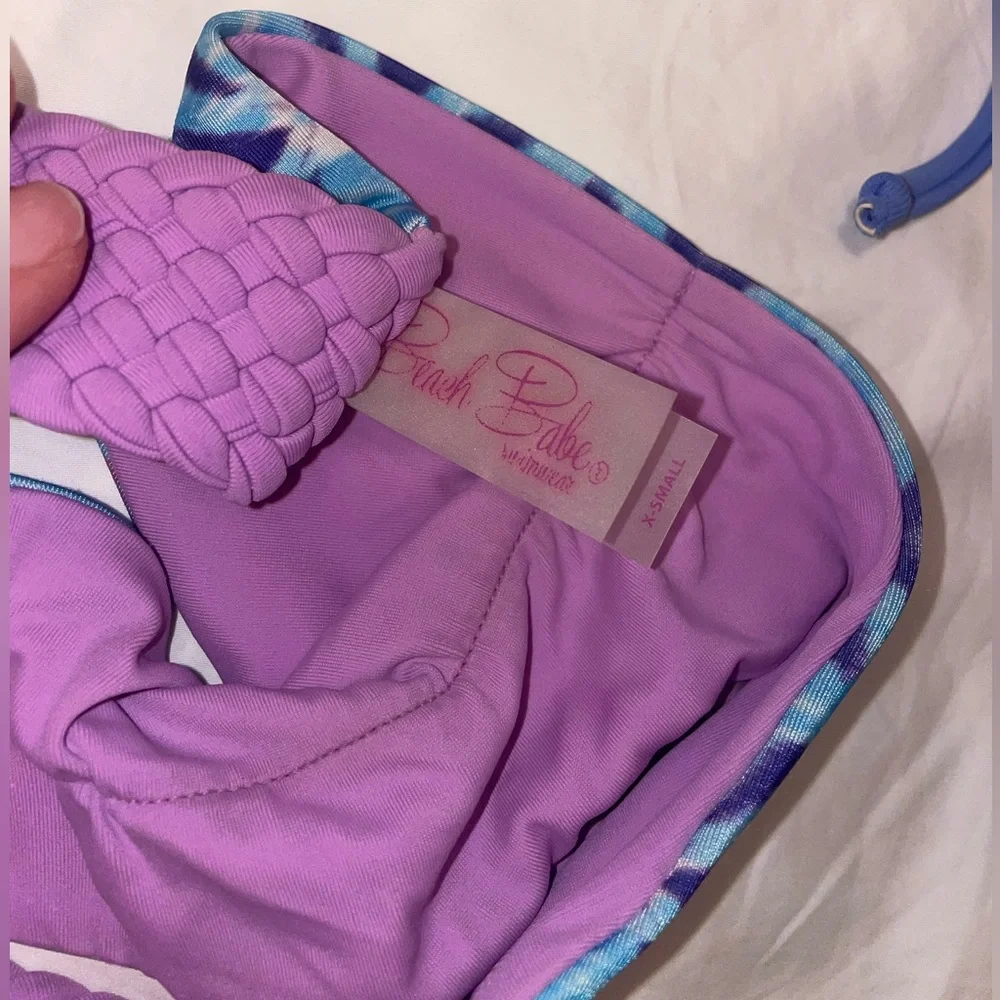 Beach Babe Swimswear Purple Set XS - Picture 4 of 6